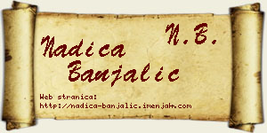Nadica Banjalić vizit kartica